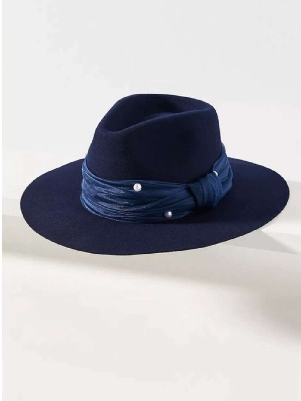 Anthropologie Lele Sadoughi Farrah Wool Pearl Rancher Hat